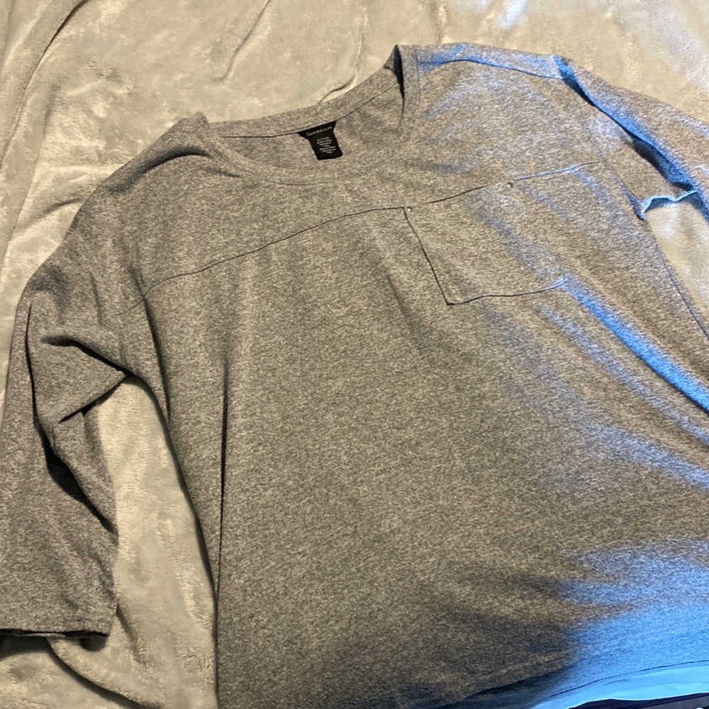 Grey Calvin Klein, straight hem lightweight sweater